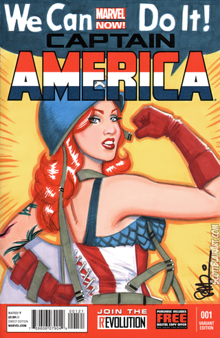 Illustration for article titled Scifi and fantasy ladies pose as Rosie the Riveter for Labor Day